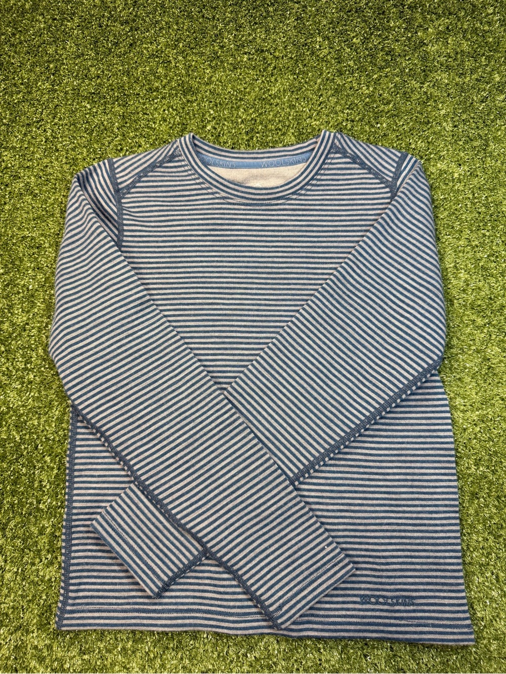 Terramar Woolskins Baselayer Kids Youth Striped Undershirt Winter Snow Outdoor M
